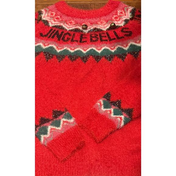 🎄 Ugly Sweater: Christmas / Holiday Women's Jingle Bells Fair Isle, Medium - Picture 3 of 5